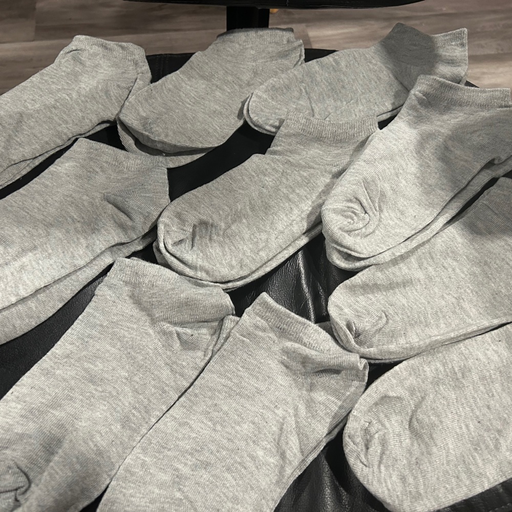 Gray women’s  Ankle Socks Lot of 10 NWOT